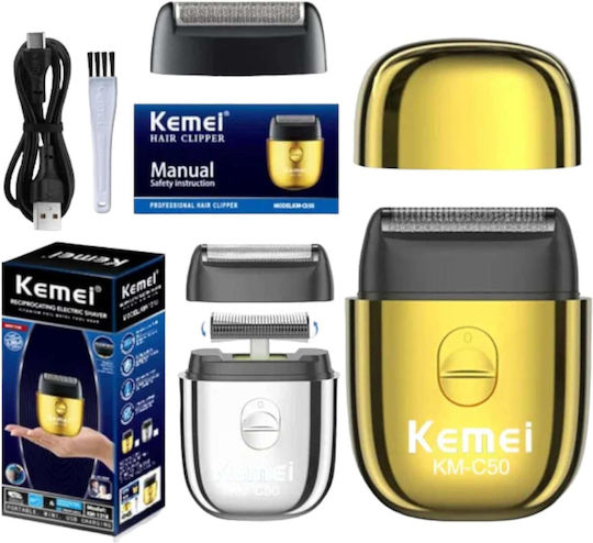 Kemei KM-C50 Vintage Elektrorasierer Gesicht Wiederaufladbar