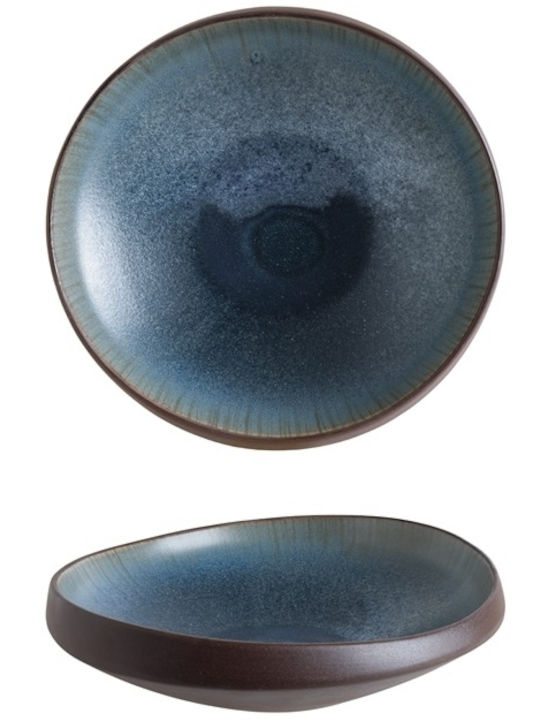 Ready Plate Soup made of Porcelain Blue with Diameter 17cm 6pcs