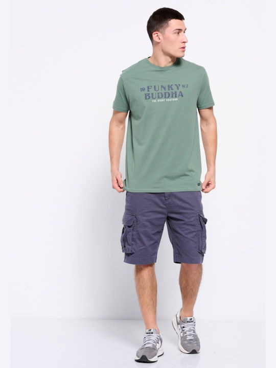 Funky Buddha Ανδρικό T-shirt Κοντομάνικο Dusty Green