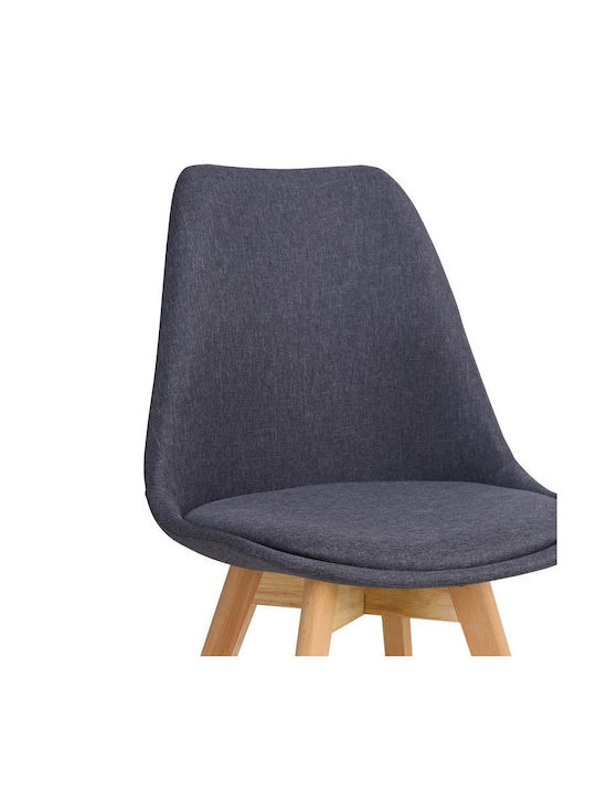 Gaston Dining Room Fabric Chair Anthracite 56.5x43x83.5cm