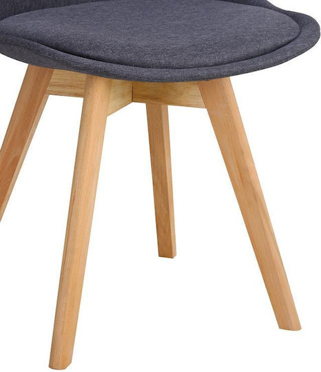 Gaston Dining Room Fabric Chair Anthracite 56.5x43x83.5cm