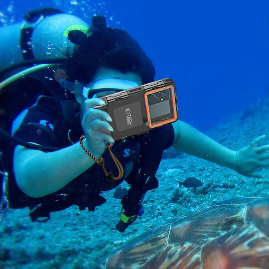 Tech-Protect IPX8 Waterproof Case up to 6.7" Black/Orange