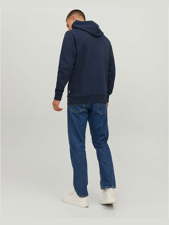 Jack & Jones Men's Sweatshirt with Hood Bluenavy