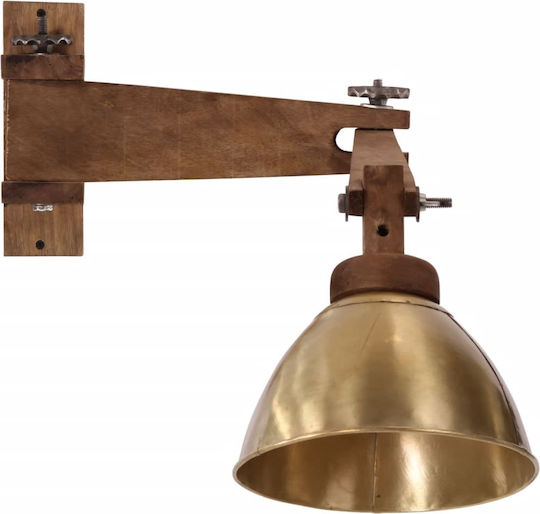 vidaXL Lamp Wall with Socket E27 Bronze 20x6.5cm