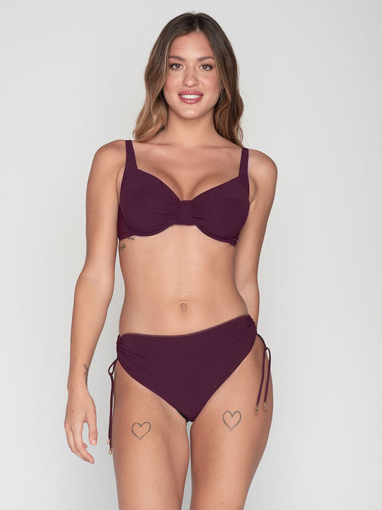 Luna Bikini Bra Sense with Adjustable Straps Purple