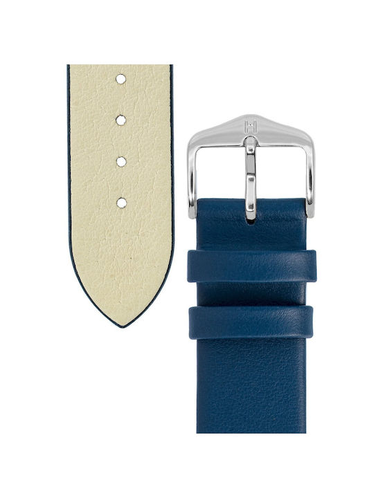 Hirsch Toronto Leather Strap Blue 22mm