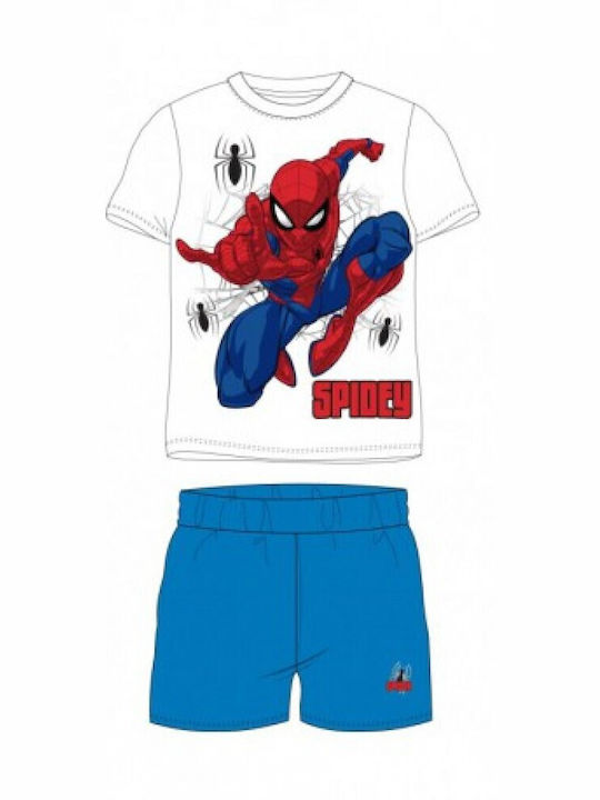 Spiderman Kids Set with Shorts Summer 2pcs White