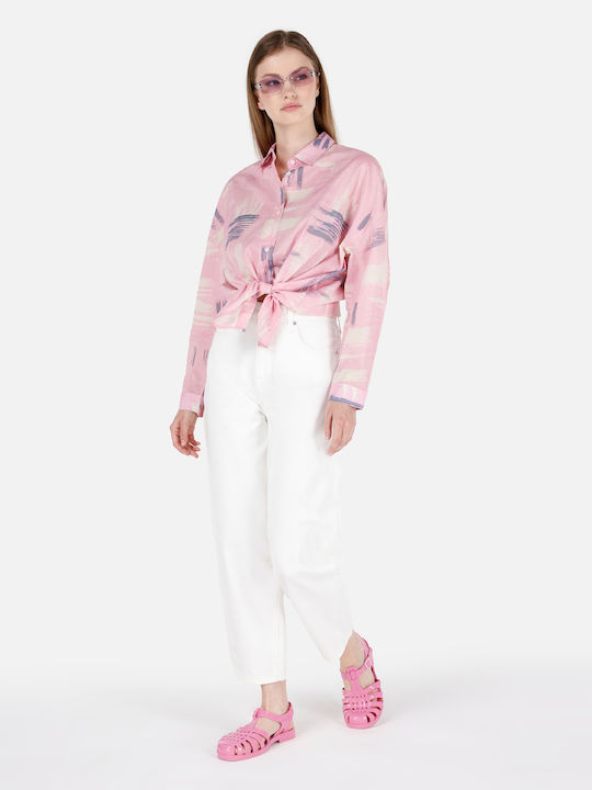 Dama Tesatura Pantaloni White