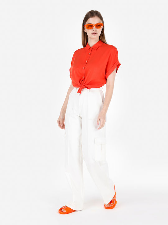 Damen Stoff Hose White
