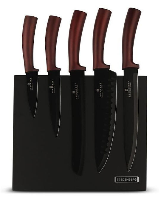 Edenberg Knife Set with Base made of Stainless Steel 6pcs 4692439289567