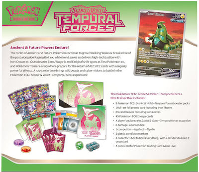 Pokemon Scarlet & Violet-Temporal Forces - Elite Trainer Box (Iron Leaves)