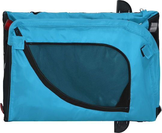 vidaXL Dog Carrying Blue Bicycle Trailer for 30kg Pets L124xW53xH53cm