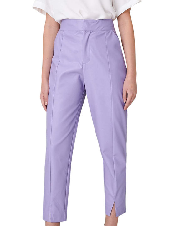 MY T Women's Fabric Trousers Lavender