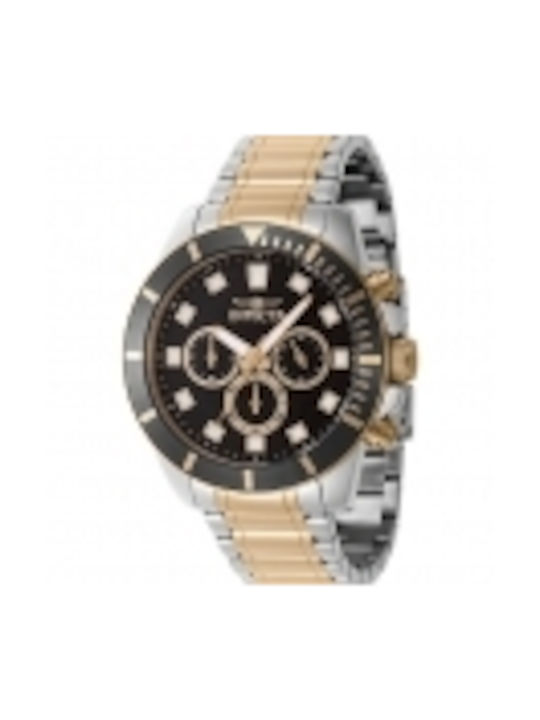 Invicta Watch Chronograph Battery with Gold Metal Bracelet