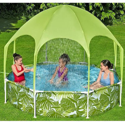 Children's Round Pool PVC Inflatable 244x51cm Green