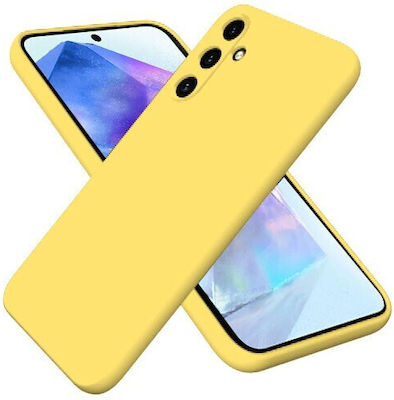 Silky And Soft Back Cover Silicone Yellow (Galaxy A55)