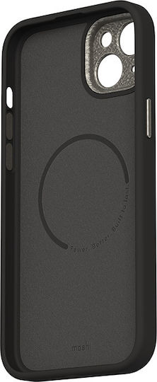 Moshi Napa Brieftasche Leder Schwarz (iPhone 15 Plus / 16 Plus)