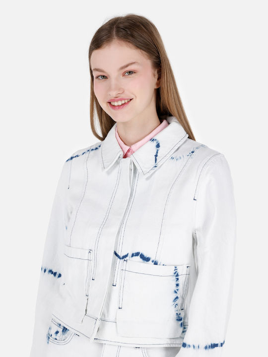 Kurz Damen Jeansjacke Blue