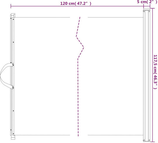 vidaXL Metallischer Hundeteiler 125x117,5cm Weiß