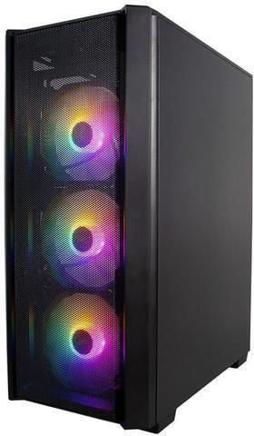 1STPLAYER Fire Dancing V4 Gaming Midi Tower Computer Case with Side Window and RGB Lighting Black