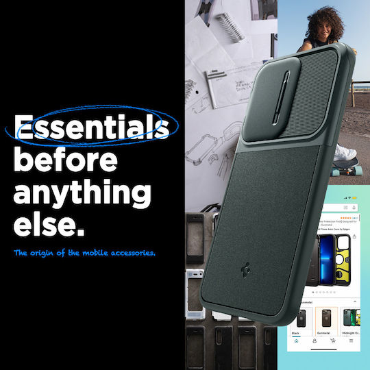 Spigen Optik Armor Back Cover Silicone / Plastic 2mm Green (Galaxy A55)