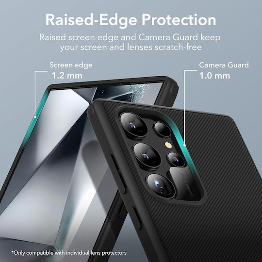 ESR Boost Kickstand Back Cover Σιλικόνης 1mm Μαύρο (Samsung Galaxy S24 Ultra)