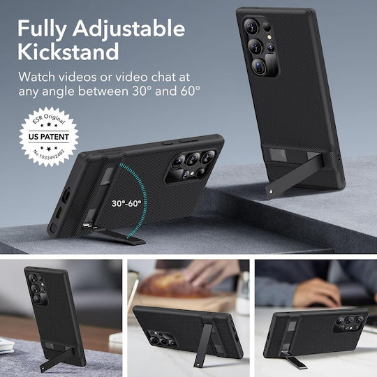 ESR Boost Kickstand Back Cover Σιλικόνης 1mm Μαύρο (Samsung Galaxy S24 Ultra)