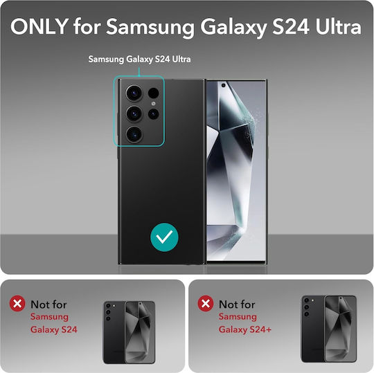 ESR Boost Kickstand Back Cover Σιλικόνης 1mm Μαύρο (Samsung Galaxy S24 Ultra)