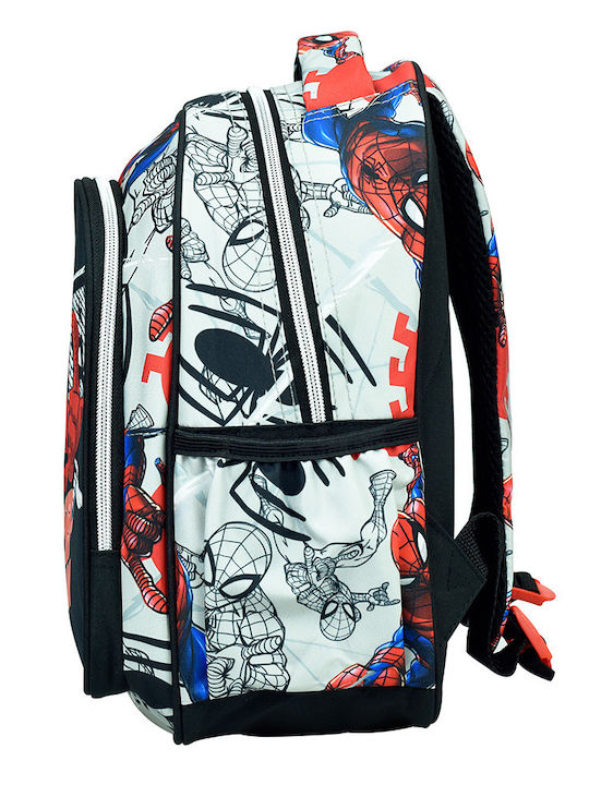 Gim Spider Wall School Bag Backpack Kindergarten White with Water Bottle Holder 15Liters
