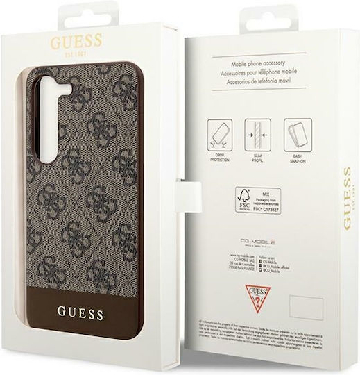 Guess Back Cover Plastic / Leather Brown (Samsung S24 Plus)