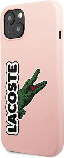 Lacoste Head Crocodile Umschlag Rückseite Silikon Rosa (iPhone 13)