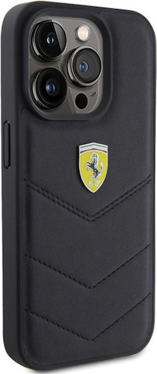 Ferrari 6.1" Back Cover Plastic Negru (iPhone 15 Pro)
