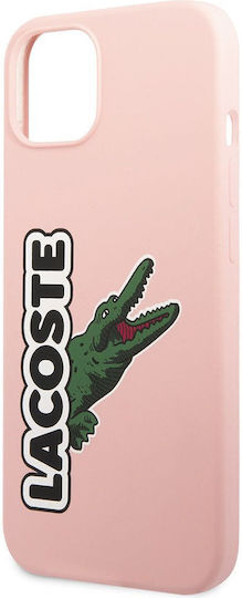 Lacoste Head Crocodile Umschlag Rückseite Silikon Rosa (iPhone 13)