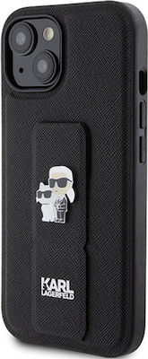 Karl Lagerfeld Saffiano Back Cover Black (iPhone 15)