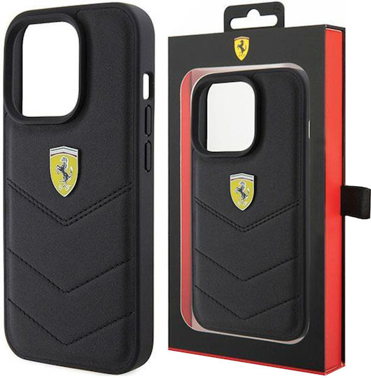 Ferrari 6.1" Back Cover Plastic Negru (iPhone 15 Pro)