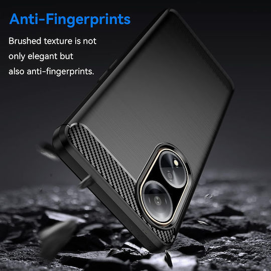 Techsuit 5G Techsuit Carbon Back Cover Σιλικόνης Μαύρο (Oppo A98)