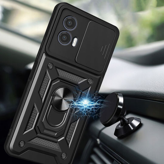 Techsuit Shield Back Cover Πλαστικό / Σιλικόνης Μαύρο (Moto G73)