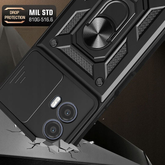 Techsuit Shield Back Cover Πλαστικό / Σιλικόνης Μαύρο (Moto G73)