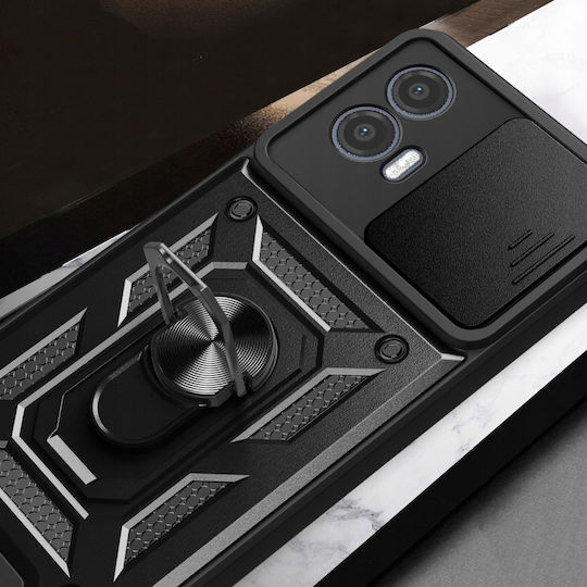 Techsuit Shield Back Cover Πλαστικό / Σιλικόνης Μαύρο (Moto G73)