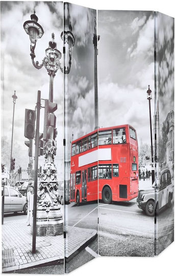 vidaXL Decorative Room Divider made of Canvas with 4 Panels 160x170cm