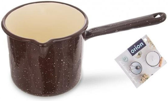 Orion Μπρίκι Εμαγιέ σε Καφέ Χρώμα 1200ml