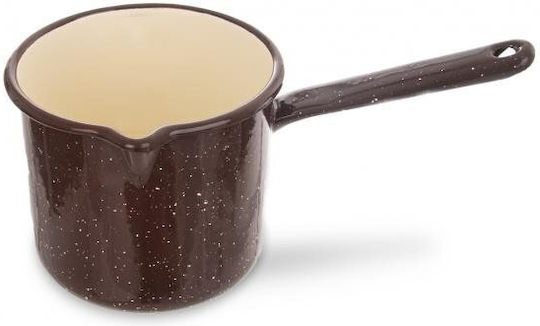 Orion Μπρίκι Εμαγιέ σε Καφέ Χρώμα 1200ml