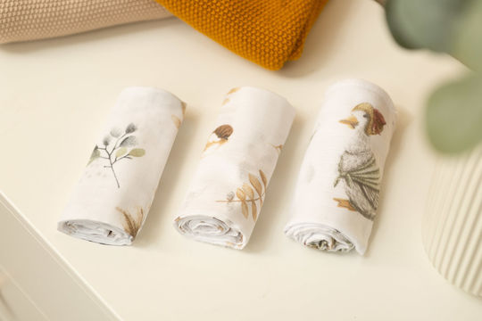 Sensillo Muslin Changing Pads White White 70x80cm. 3pcs