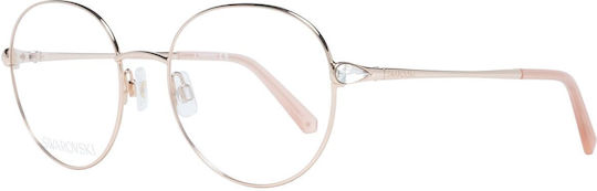 Swarovski Damen Metallisches Brillengestell Rose Gold SK5351 028