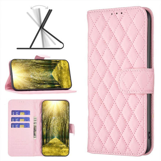 Puff Rhombus Wallet Ροζ (Realme C61)