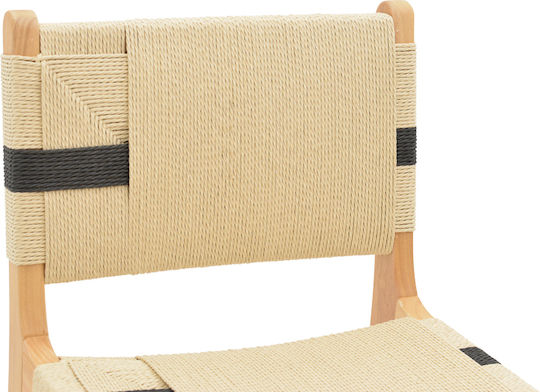 Lemn Scaun Rafturi și dulapuri pentru vin de Grădină Julien Natural-black 1buc 45x46x95cm