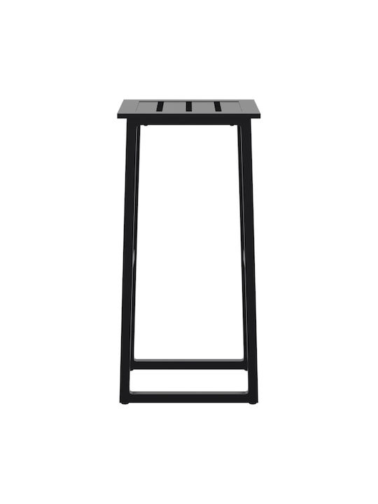 Metalic Scaun Rafturi și dulapuri pentru vin de Grădină Negru 4buc 38x38x80cm