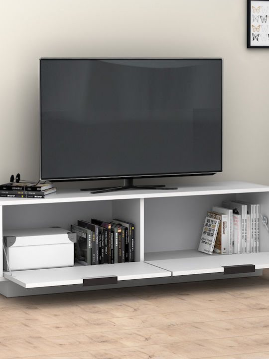 TV Stand Wooden Lisa White L140xW35xH43cm