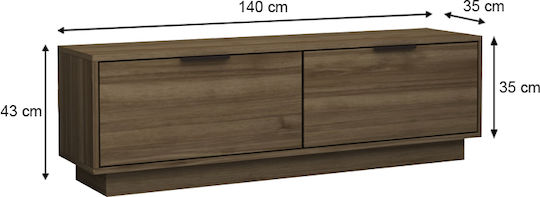 TV-Ständer Lisa Karried M140xT35xH43cm Megapap
