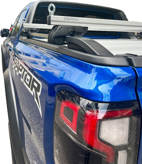 Menabo Μπάρες Οροφής Αλουμινίου 165εκ. για Ford Raptor (Σετ με πόδια) Ασημί